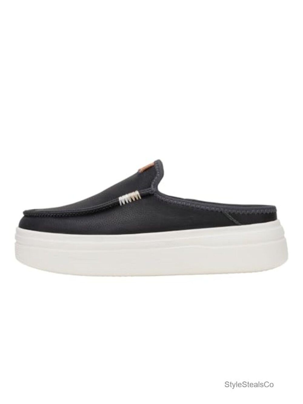 Genuine Leather Platform Mules for Women – Slip-On Comfort Shoes